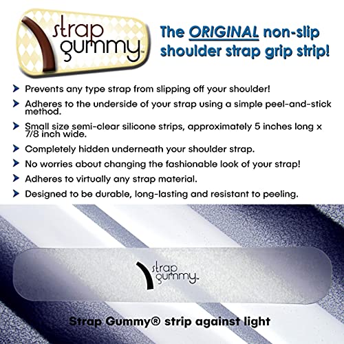 Strap Gummy® - Stop Strap Slips - Shoulder Strap Grip Strips Non Slip - Set of 6